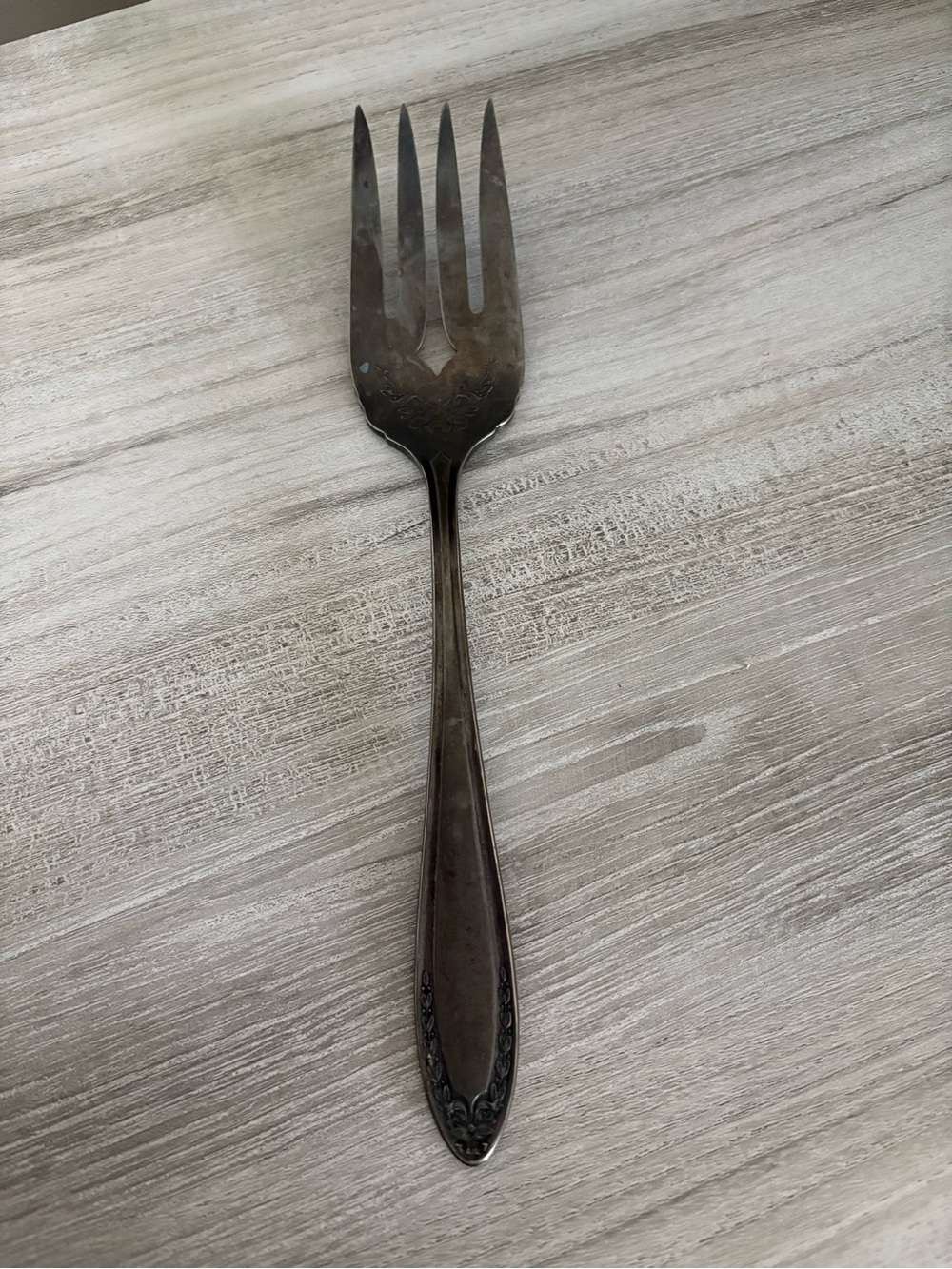 Vintage Antique Serving Fork - Marked with “Oneida Community Par Plate” 1915